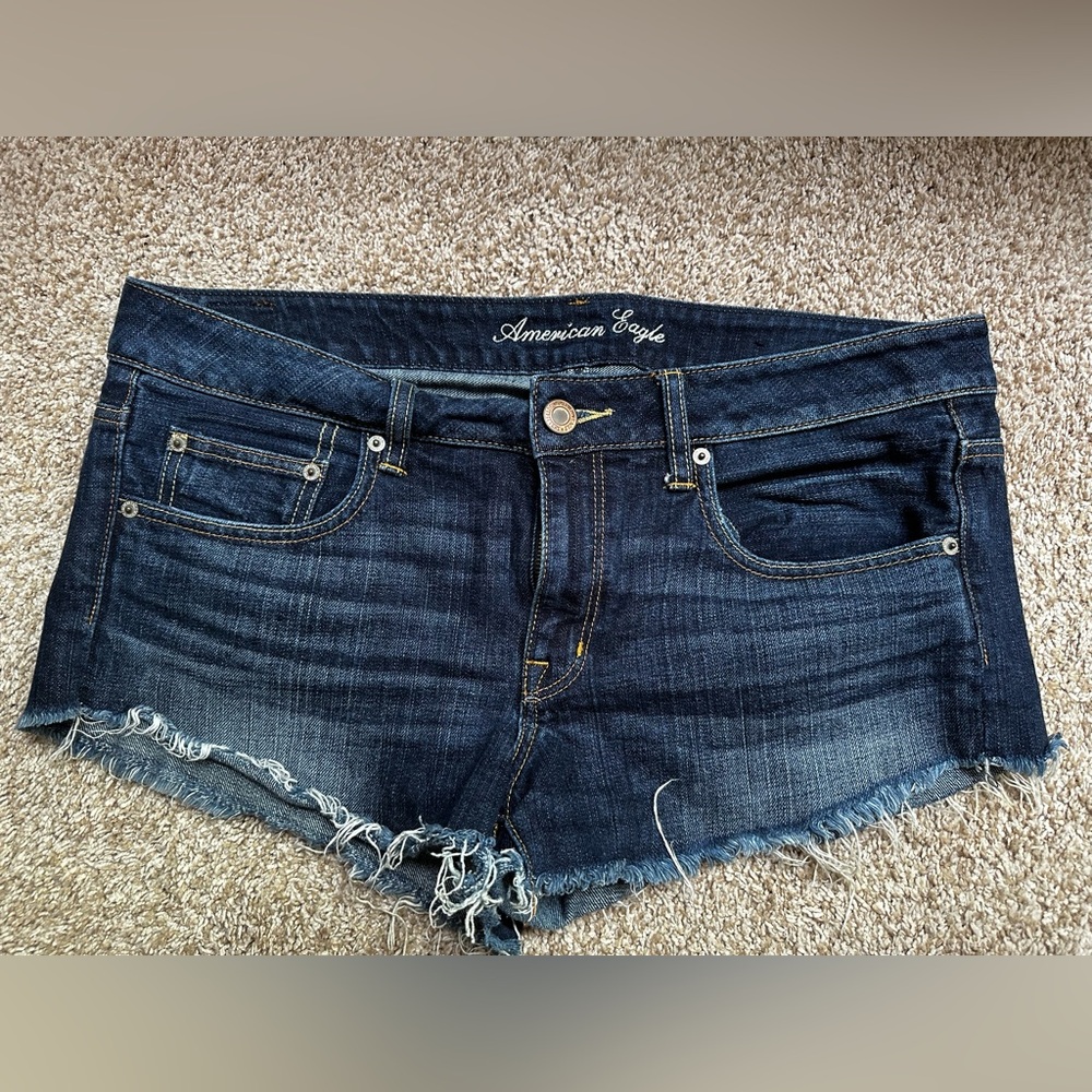 AEO American eagle blue denim jean shorts